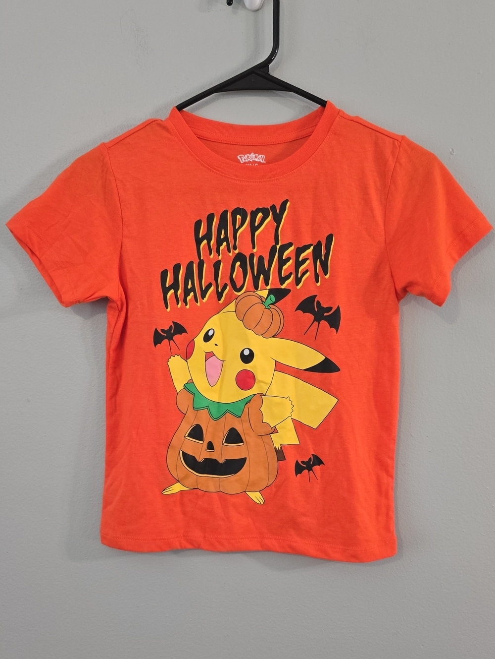 Pokemon Pikachu 'Happy Halloween' Graphic Orange Tee